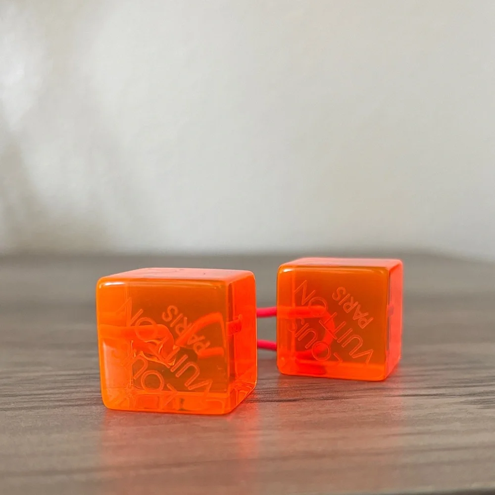 Louis Vuitton Hair Tie Orange Cube